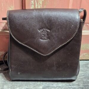Vintage Louis Cardini Brown Leather Shoulder Bag All Australian Leather Lined